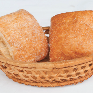 Пончик с лимонной и творожной начинкой